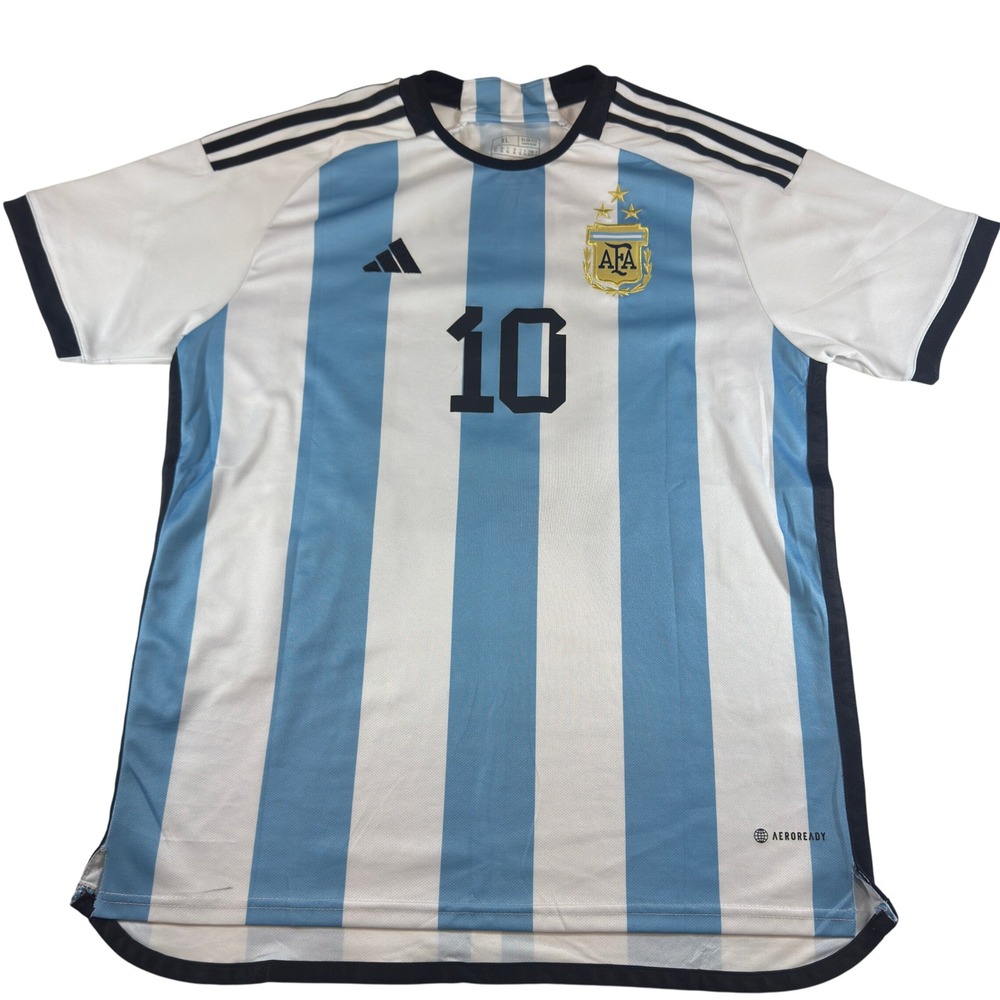 ADIDAS Argentina Soccer Jersey Lionel Messi 10 Adidas AEROREADY Men's XL‎